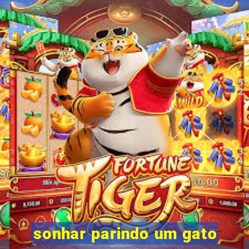 sonhar parindo um gato