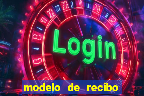 modelo de recibo de pagamento word