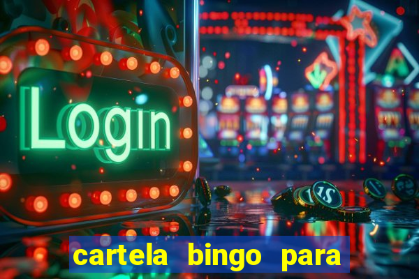 cartela bingo para cha de cozinha imprimir gratis