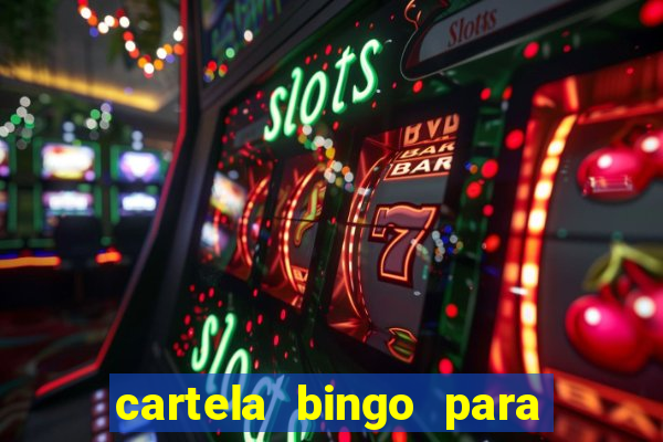 cartela bingo para cha de cozinha imprimir gratis