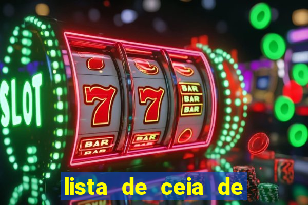 lista de ceia de natal para 20 pessoas