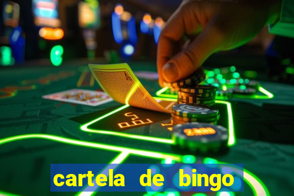 cartela de bingo pra imprimir