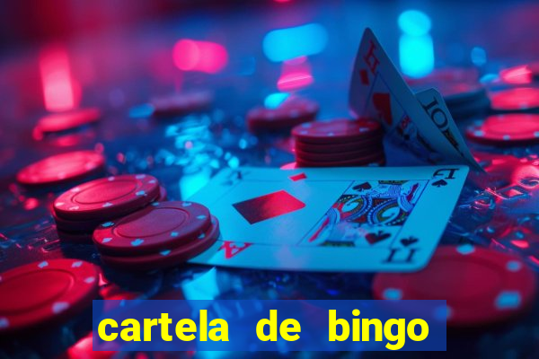 cartela de bingo pra imprimir