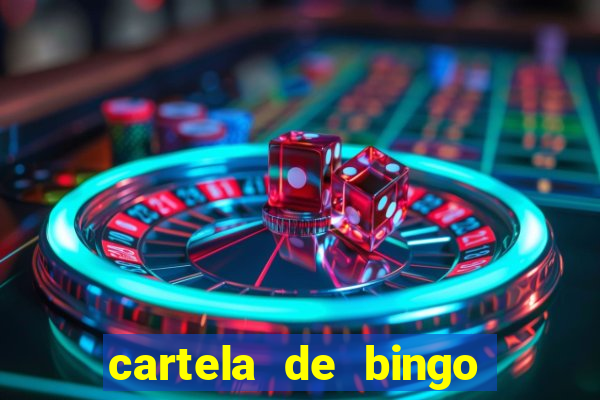 cartela de bingo pra imprimir