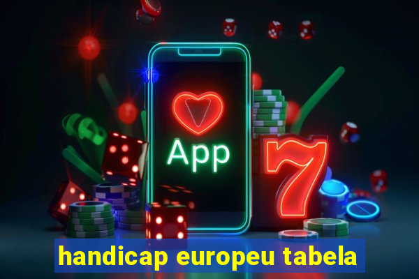 handicap europeu tabela