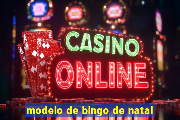 modelo de bingo de natal