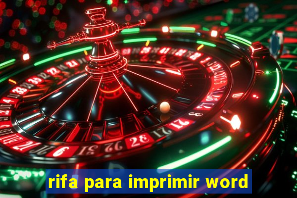 rifa para imprimir word