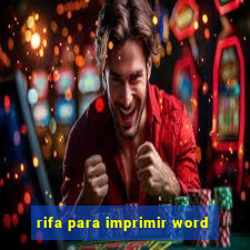 rifa para imprimir word