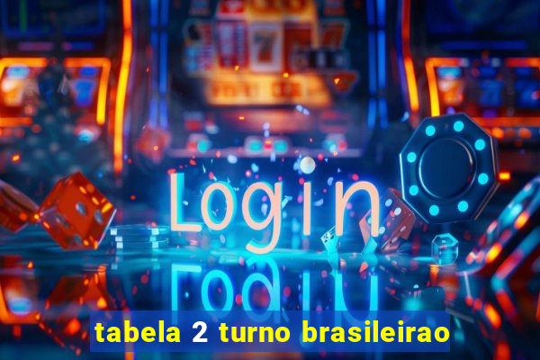 tabela 2 turno brasileirao