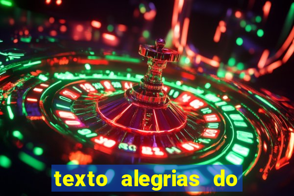 texto alegrias do natal com interpretação e gabarito