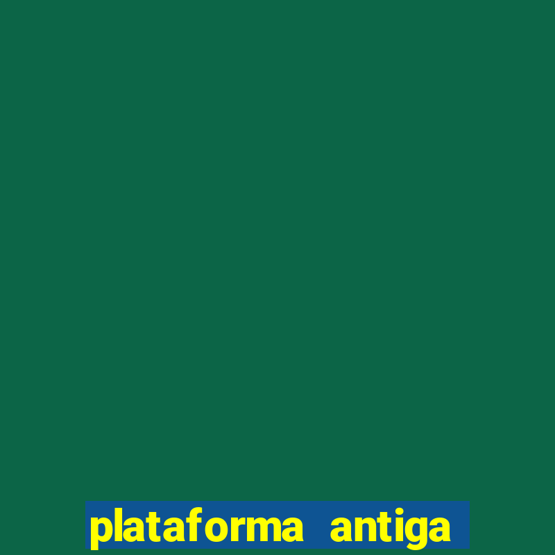 plataforma antiga de jogos