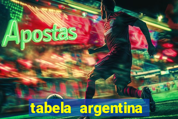 tabela argentina torneo betano