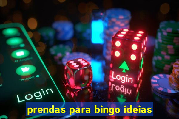 prendas para bingo ideias