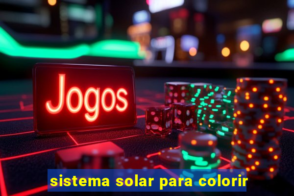 sistema solar para colorir