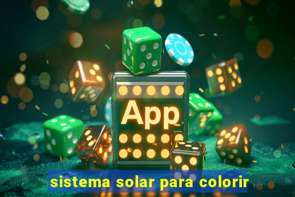 sistema solar para colorir