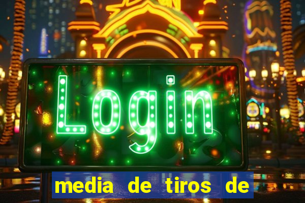 media de tiros de meta por jogo