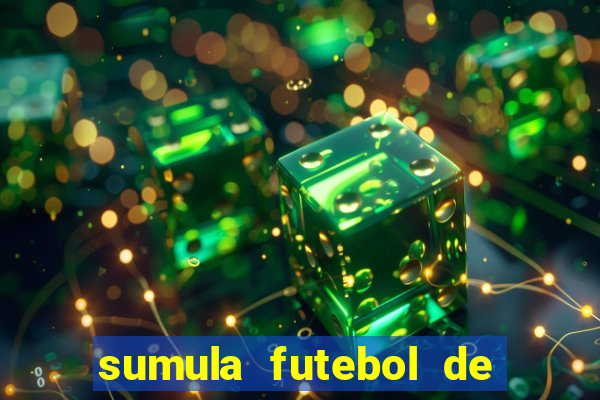 sumula futebol de campo word