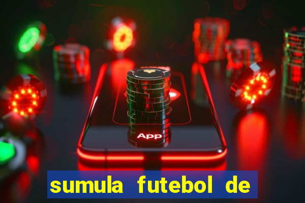 sumula futebol de campo word