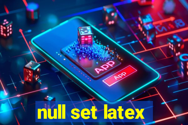 null set latex