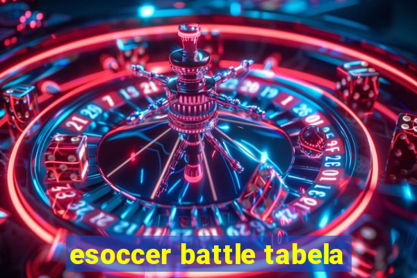 esoccer battle tabela