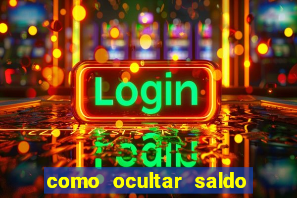 como ocultar saldo na betfair