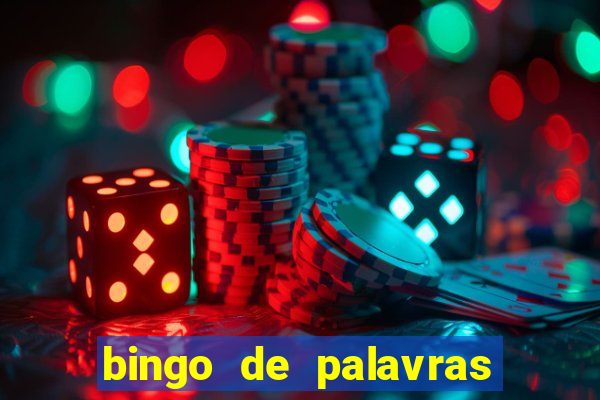 bingo de palavras 3 ano