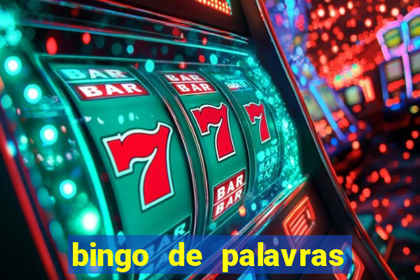 bingo de palavras 3 ano