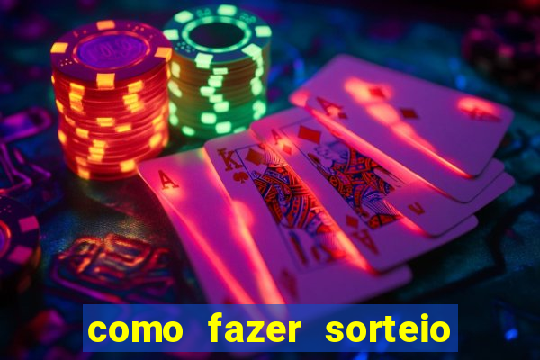 como fazer sorteio de cores online