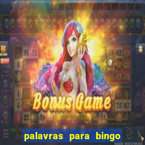 palavras para bingo de cha de lingerie