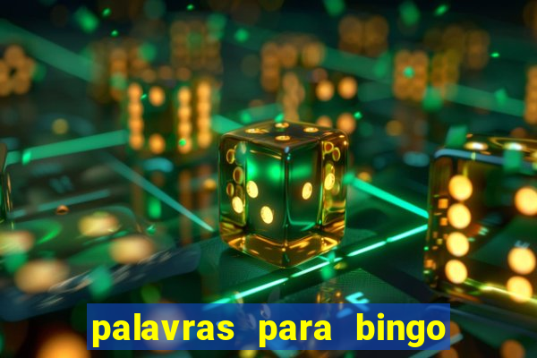 palavras para bingo de cha de lingerie