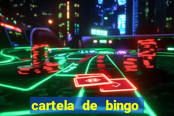 cartela de bingo cha de panela