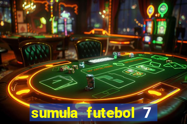 sumula futebol 7 society excel