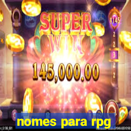 nomes para rpg