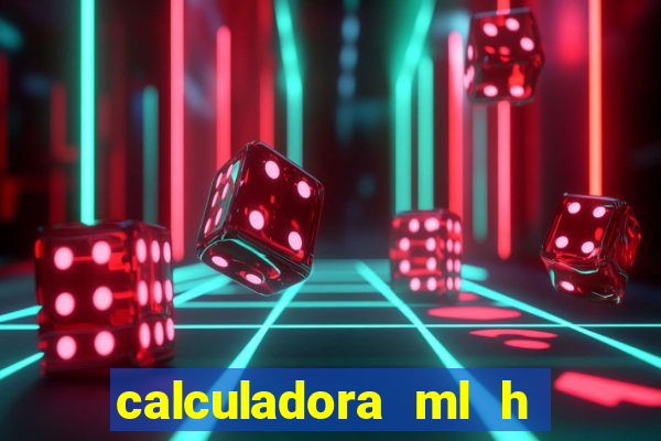 calculadora ml h para mcg kg min