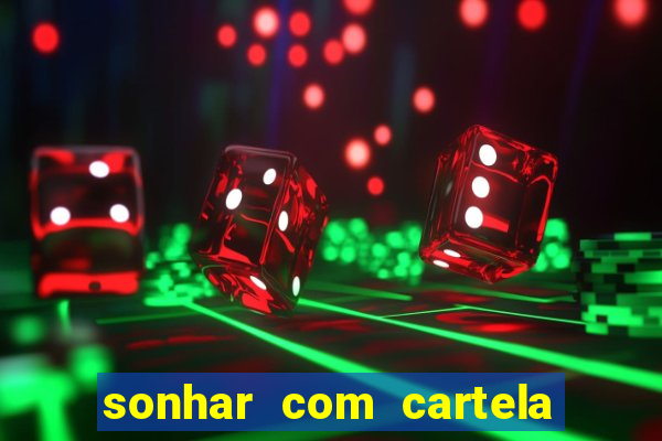 sonhar com cartela de bingo