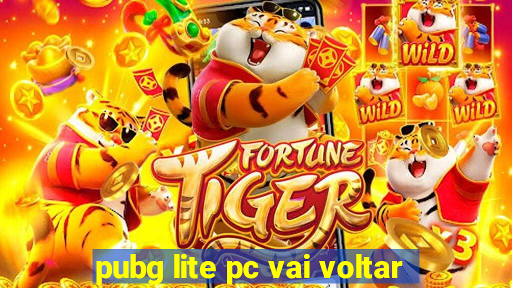 pubg lite pc vai voltar