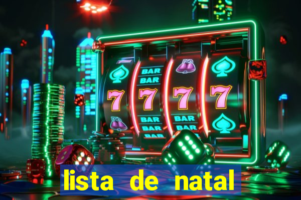 lista de natal para imprimir