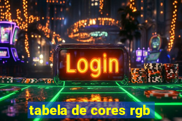 tabela de cores rgb