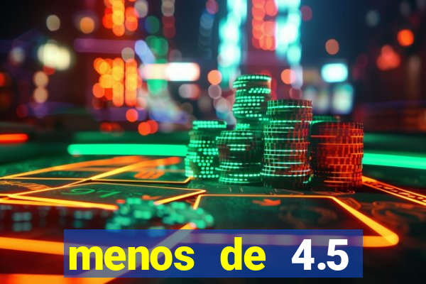 menos de 4.5 escanteios o que significa