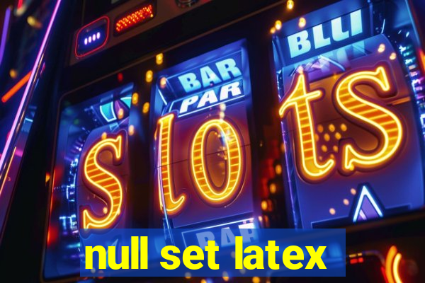 null set latex