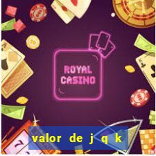 valor de j q k en blackjack